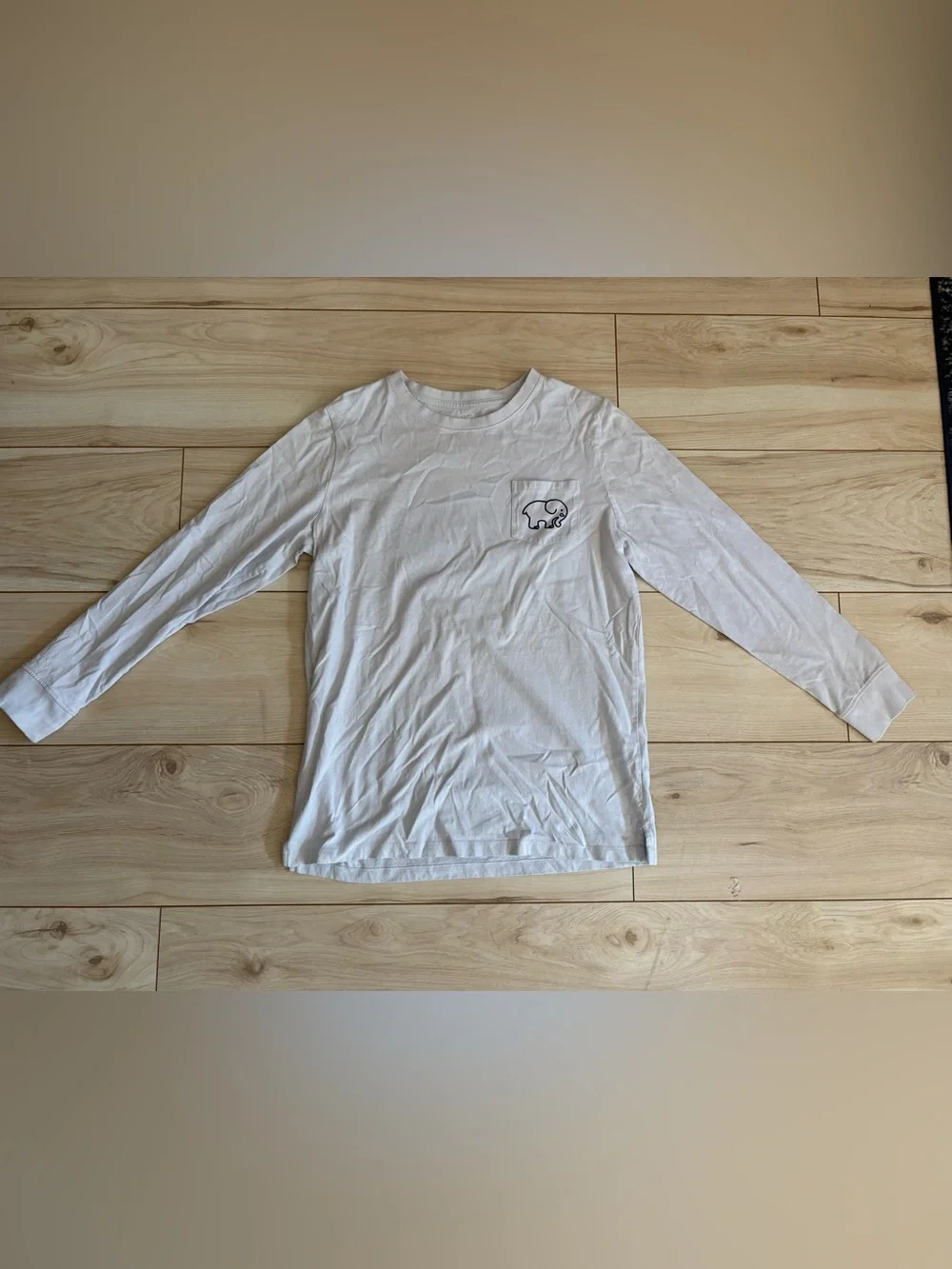 Ivory Ella Organic Cotton Long Sleeve Pocket Tee